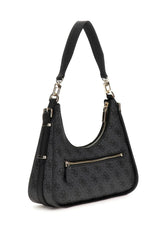 Gues* - NOREEN TOP ZIP SHOULDER BAG - Handbag - coal